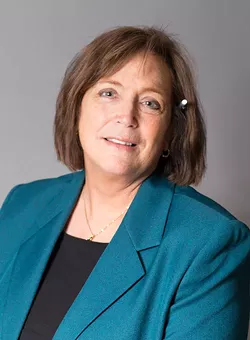 Liz Willner, an education professor at OCU, leads the discussion about After the First Death. | Photo provided