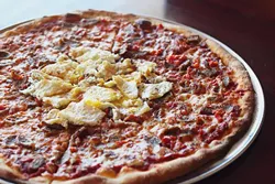 The DiAngelo pizza at Moni's Pasta and Pizza. (Cara Johnson).