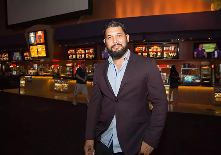 Actor, Wilson Navas, poses for a photo at the Dead Center Film Festival in Harkins Theatre in Oklahoma City, Sunday, June 12, 2016. Navas played the role of drug dealer 'Jorge' in the film "O, Brother!". - EMMY VERDIN
