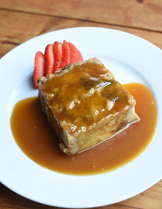 Bread pudding with Guinness toffee sauce at The Barrel, Thursday, May 19, 2016. - GARETT FISBECK