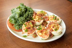 Deviled eggs at Nic's Place, Tuesday, May 16, 2017. - GARETT FISBECK