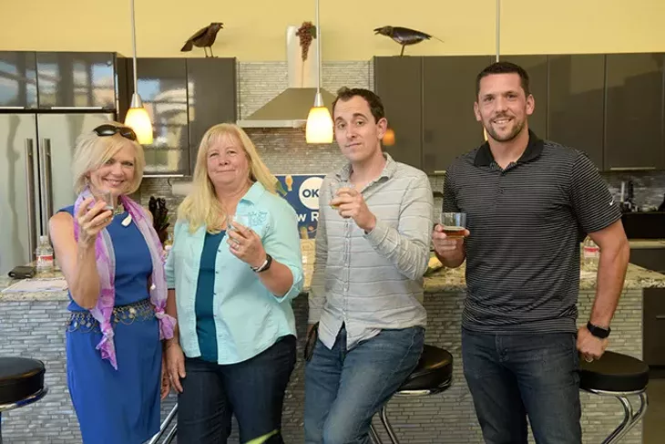 Mary Coyne, Gail White, Jacob Threadgill and Nick Trougakos partcipate in the Fall Brew Review. | Photo Garett Fisbeck