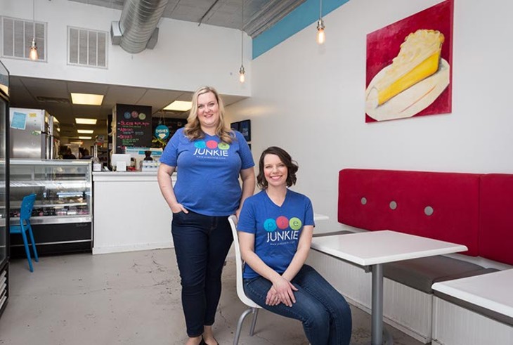 Pie Junkie owners, Leslie Coale-Mossman and Darcy Schein pause for a photo on Monday, March 13, 2017 in Oklahoma City. - EMMY VERDIN/PHOTOGRAPHER