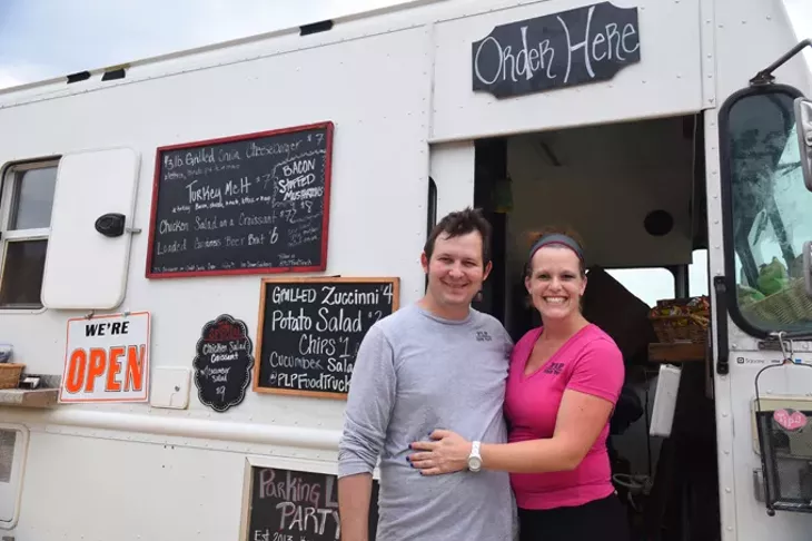 Kenny and Maggie Ketron with their food truck, PLP-Parking Lot Party. - MARK HANCOCK