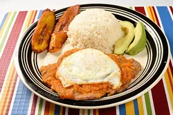 Bistec a caballo at El Fogon De Edgar, Tuesday, April 19, 2016. - GARETT FISBECK