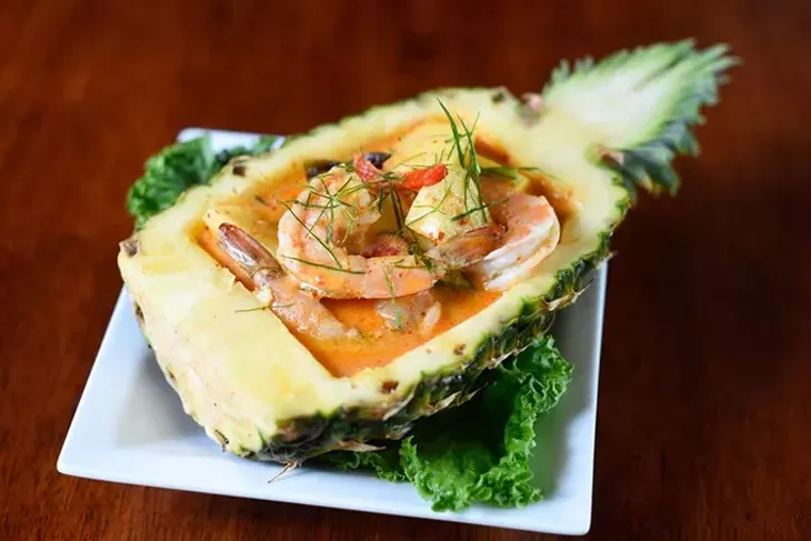 ?Shrimp pineapple curry at Gin Thai Fusion in Edmond, Monday, May 16, 2016. - GARETT FISBECK
