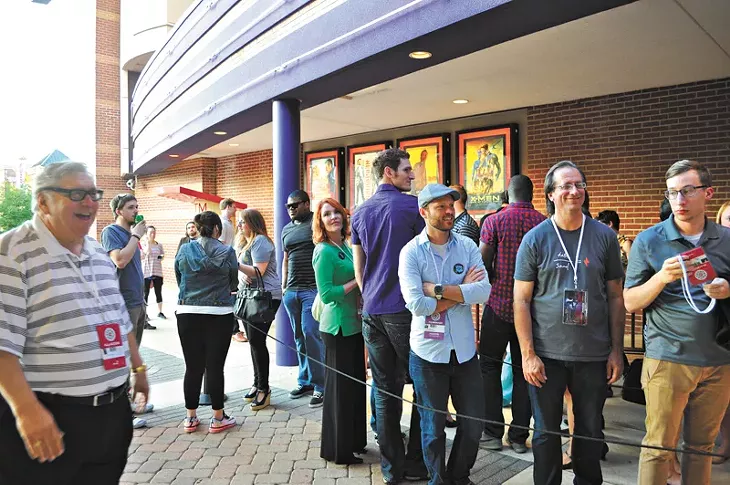 Crowd awaiting the showing of Frank at deadCENTER film festival in Oklahoma City, Okla. Photo by Lauren Hamilton - LAUREN HAMILTON