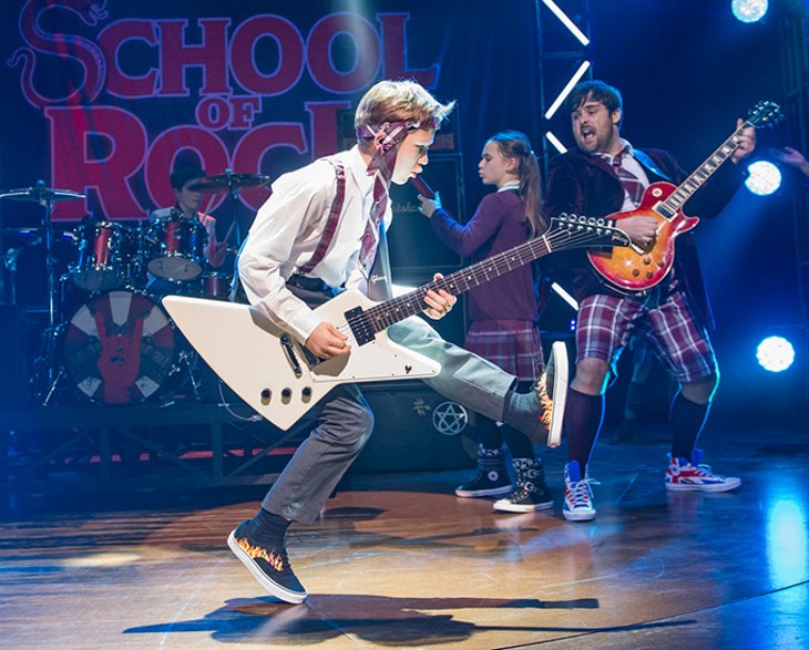 A scene from School Of Rock @ New London Theatre. Music by Andrew Lloyd Webber. Book by Julian Fellowes. Lyric by Glen Slater. - Directed by Laurence Connor. - (Opening 24-10-16) - &copy;Tristram Kenton 10/16 - (3 Raveley Street, LONDON NW5 2HX TEL 0207 267 5550  Mob 07973 617 355)email: tristram@tristramkenton.com - &copy;TRISTRAM KENTON