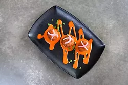 Kimchi Arancini at Chae Modern Korean, Wednesday, May 11, 2016. - GARETT FISBECK