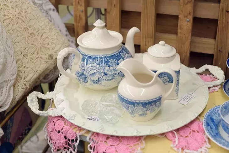 Home decor at Apple Tree Antique Gallery in Bethany Thursday, April 20, 2017. - GARETT FISBECK