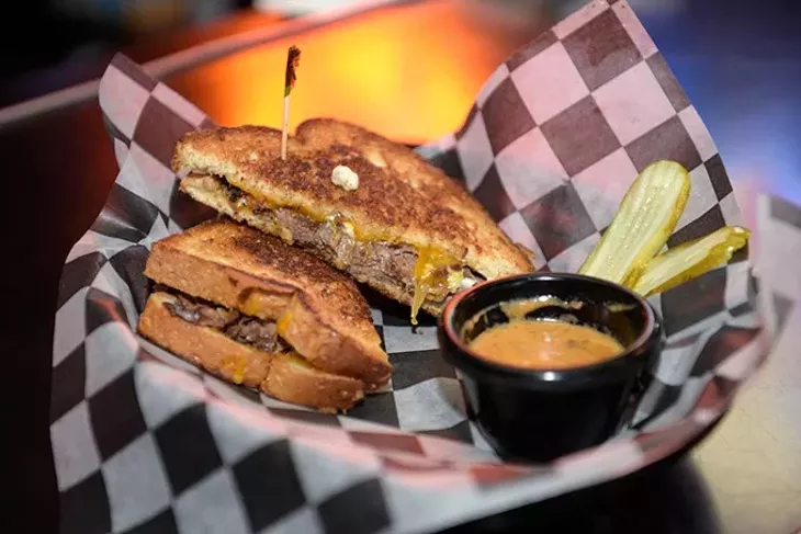 Grilled cheese with blue cheese and braised beef at Ned's Kitchen, Monday, Dec. 19, 2016. - GARETT FISBECK