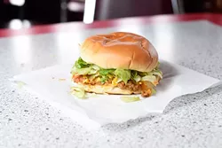Taco burger at Tacoville, Tuesday, April 26, 2016. - GARETT FISBECK