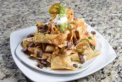 All Mine, Nachos (w/ steak) at Gigglez Bar & Grill, Monday, Sept. 19, 2016. - GARETT FISBECK