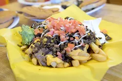 Asada fries at Taqueria El Rey, Monday, Oct. 3, 2016. - GARETT FISBECK