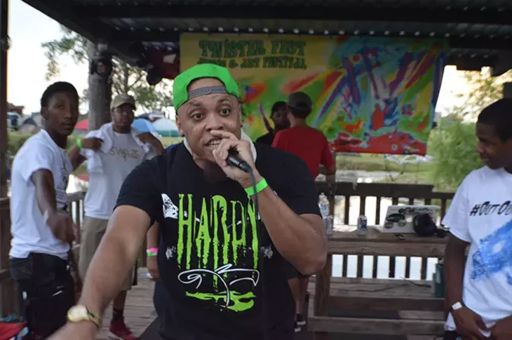 Rapper, Sturk, performing at Twister Fest in Chickasha, June 18, 2016. - PROVIDED
