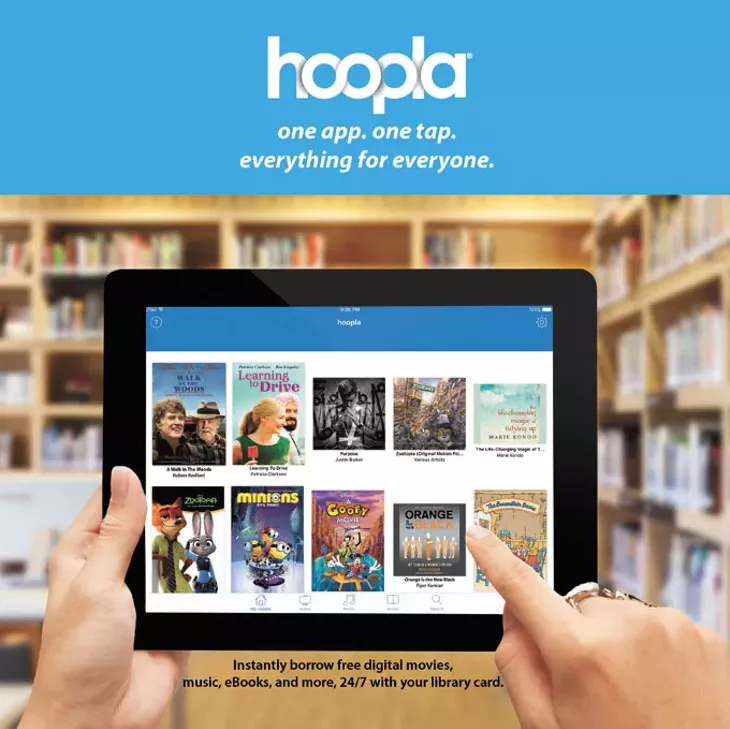 Hoopla’s services include movies, television shows, audiobooks, music and comics. | Photo provided