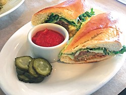 The meatball sandwich is one of the new additions to the Patrono lunch menu. (Photo Jacob Threadgill)