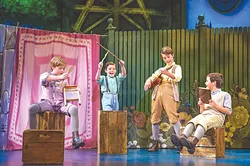 Young actors Turner Birthisel, Tyler Patrick Hennessy, Colin Wheeler and Conner Jameson Casey play four brothers in Finding Neverland, a musical telling the story behind the creation of Peter Pan. | Photo Jeremy Daniel / provided