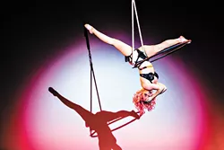 Minneapolis-based aerialist Kitson Sass is slated to perform at Adèle Wolf’s New Year’s Eve Bash. | Photo Benji Sukmanee / Adèle Wolf / provided