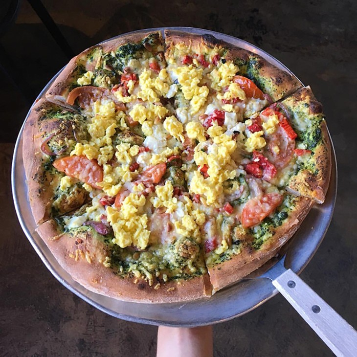 The Wedge PIzzeria serves breakfast and brunch pizzas topped with eggs to-order. - PROVIDED