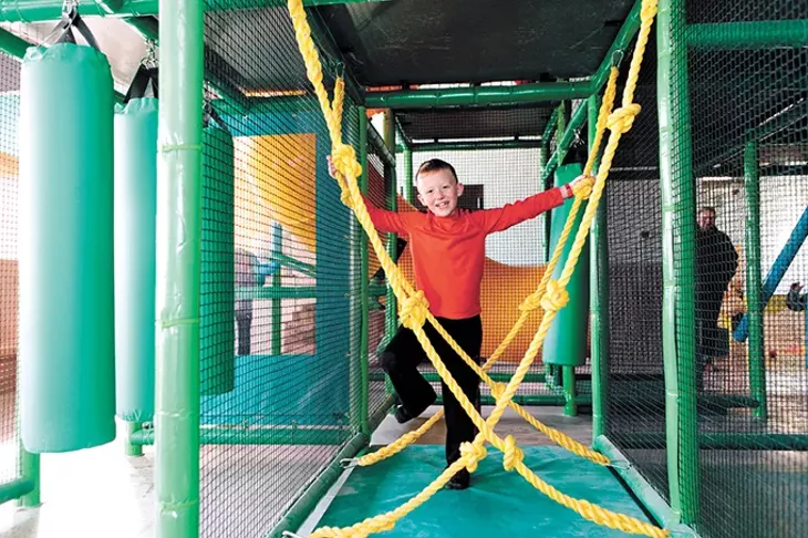 The large and small play structures inside Okie Kids Playground were custom-built for the facility. - PHOTO COURTNEY DESPAIN / PROVIDED