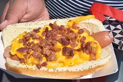 A Mac Dog from Callahan’s Chicago Dogs. - JACOB THREADGILL