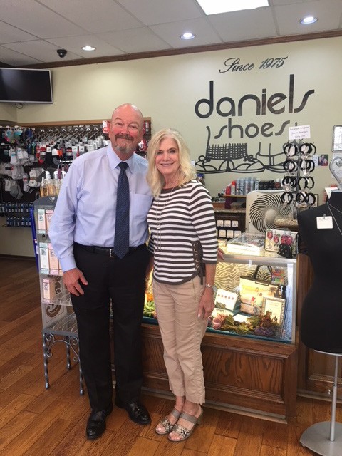 Dan and Linda Brown stock exclusive models from popular shoe brands at their locally owned business. - KIMBERLY LYNCH