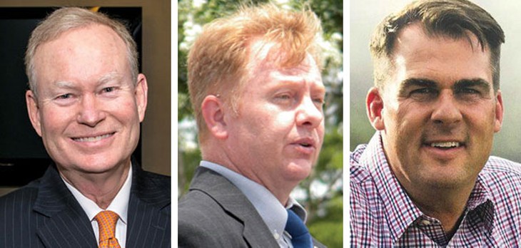 from left to right Mick Cornett, Chris Powell and Kevin Stitt - PROVIDED