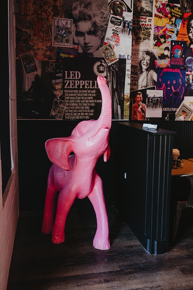 Ellie the Elephant is still a fixture at the new Empire Slice House location. - ALEXA ACE