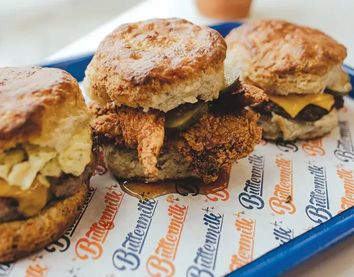The chicken honey biscuit from Buttermilk. - ALEXA ACE