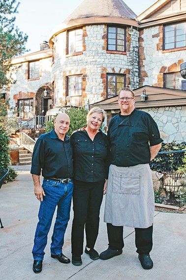 Castle Falls owners Ralph and Amy Rollins with chef David Sullivan - ALEXA ACE