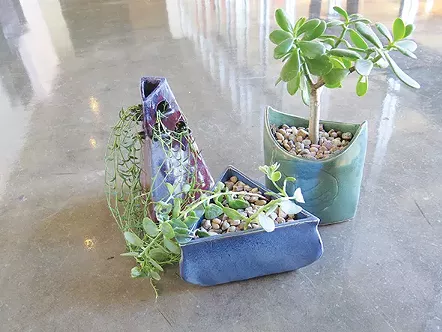 A trio of planters are some of the items at Oklahoma Contemporary Art Center’s annual ceramics sale. - PROVIDED