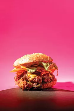 Burger Punk’s The Clash features American cheese, Nacho Doritos and fried onions and jalapeños. - BURGER PUNK / PROVIDED