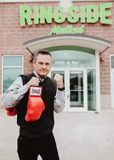 Sean O’Grady experimented with medical cannabis for boxing injuries and used his knowledge to open Ringside Medical. - ALEXA ACE