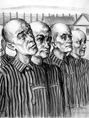 David Friedman’s “Roll Call in Camp Gleiwitz I” - FRED JONES JR. MUSEUM OF ART / PROVIDED