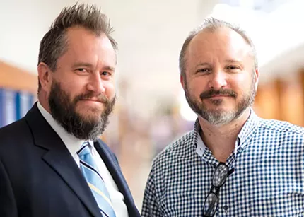 from left Chris Thomas will lead Classen SAS Middle School while Scot McAdoo will lead the high school. - MIGUEL RIOS