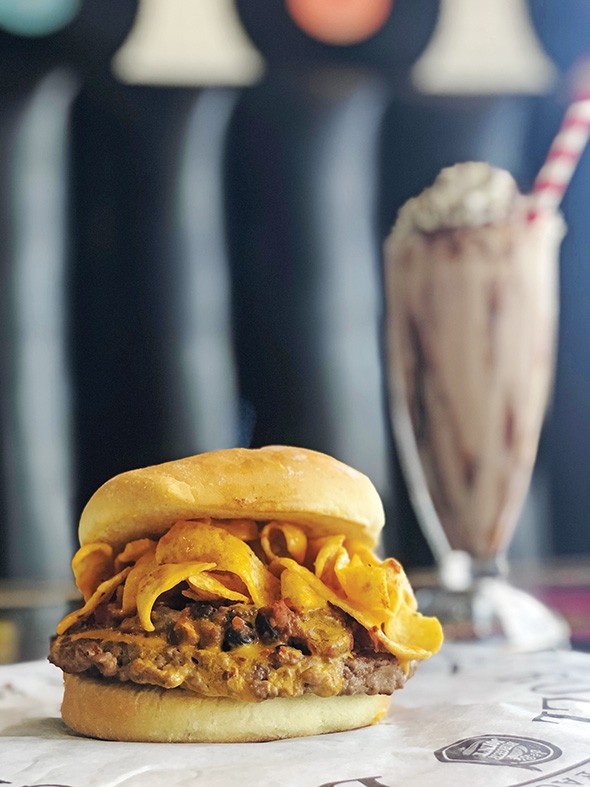 S&B’s Burger Joint’s Frito chili pie cheeseburger - ALY CUNNINGHAM / PROVIDED