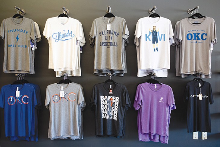 You and I Apparel + Gifts carries a variety of Oklahoma City Thunder shirts. - ALEXA ACE