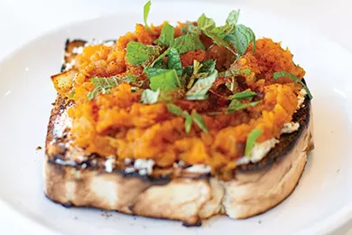 Butternut squash toast at Play Cafe - EMILY FLETCHER / PROVIDED