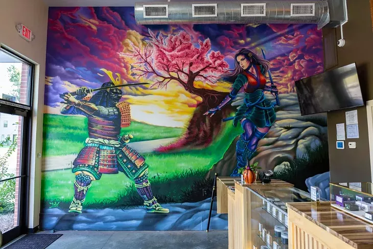 Mural inside Budo Bud by Tox Murillo @tox_m - BERLIN GREEN