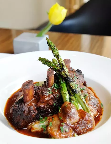 Bison short rib at Stella in Oklahoma City, Friday, June 19, 2015. - GARETT FISBECK