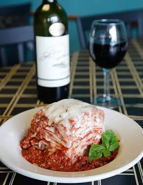 Meat lasagna at Caffe Pranzo in Oklahoma City, Wednesday, Aug. 26, 2015. - GARETT FISBECK