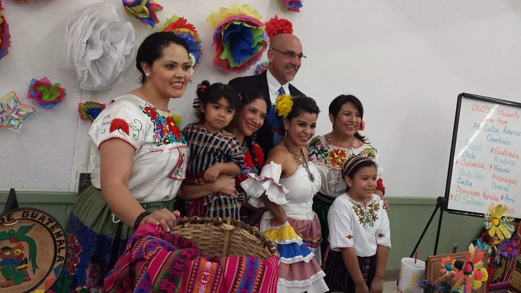 OKC Schools superintendent Robert Neu attended a diversity fair last week that highlighted the many cultures that makeup the district. - BEN FELDER