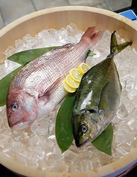 Madai and Shima Aji at Tsubaki Sushi & HIbachi in Oklahoma City, Tuesday, Oct. 20, 2015. - GARETT FISBECK