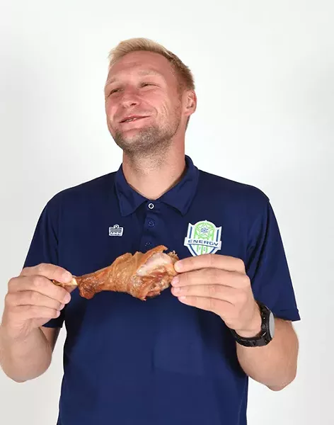 Energy FC soccer player Gareth Evans (Mark Hancock)