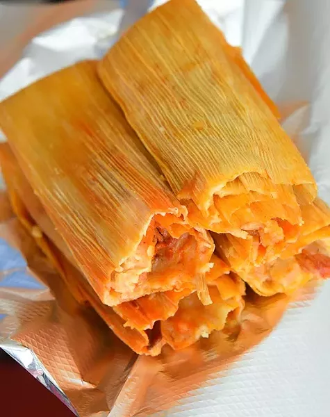 Pork Tamales at Tamales El Patio, sold by the dozen and 1/2 dozen. mh