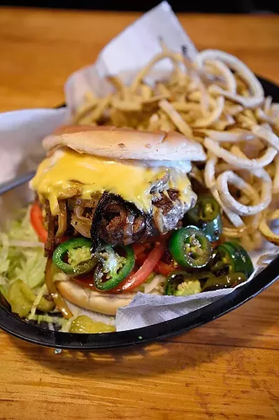 Cheesburger basket at Nic's Grill, 1201 N. Pennsylvania Avenue in Oklahoma City, 12-23-15. - MARK HANCOCK