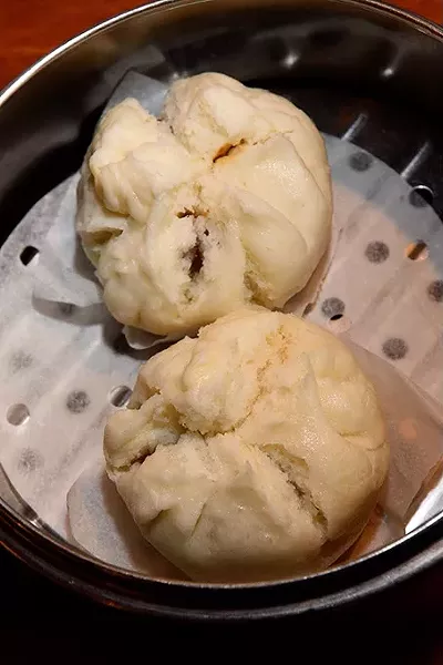 Barbecue pork bun from the dim sum menu, at Fung's Kitchen. mh
