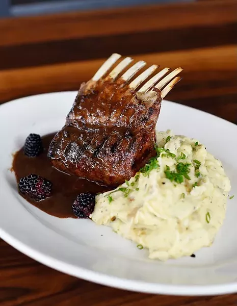 New Zealand rack of lamb at Broadway 10, Tuesday, March 8, 2016. - GARETT FISBECK