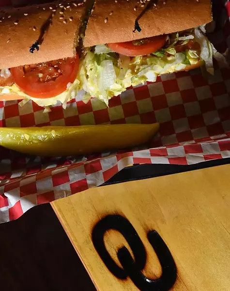 The Egg Salad with bacon sandwich at Penny Hill Deli in Norman, 10-15-15. - MARK HANCOCK
